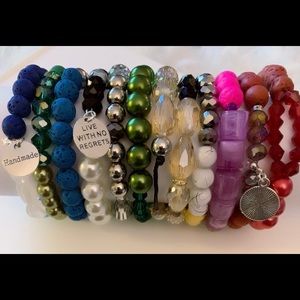Assorted Handmade bracelets.